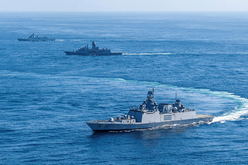 Indian Navy carries out joint wargames with Australia, Indonesia navies