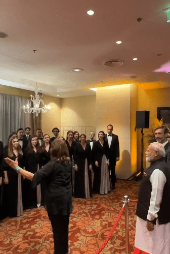Slovakia welcomes PM Modi with stirring rendition of ‘Vande Mataram’