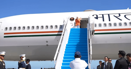 Indonesian President Subianto sees off PM Modi as he emplanes for Australia