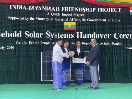 India provides household solar systems to Myanmar’s earthquake-affected ethnic people