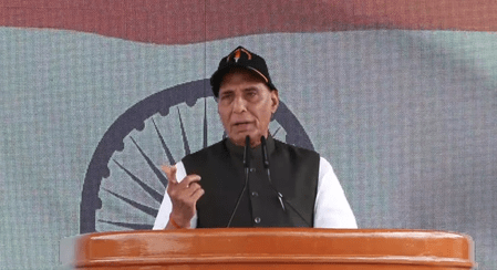 India designing chips, Pakistan busy with terror: Rajnath Singh
