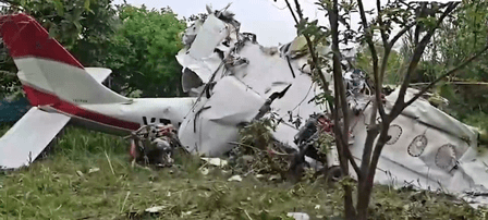 Two pilots die as plane on training flight crashes in Kanpur (Lead)