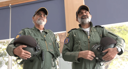 IAF chief A.P. Singh takes final trainer sortie in Kiran aircraft with his first flying instructor